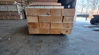 Ca. 16x Eiken balken fijnbezaagd, 140x250mm, lengte 85cm